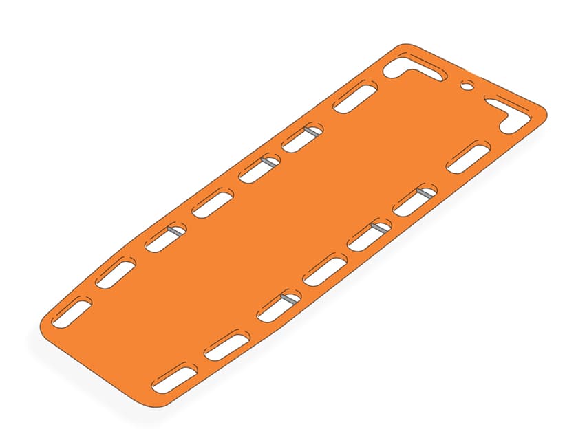 Orange Spinal Board with Pins