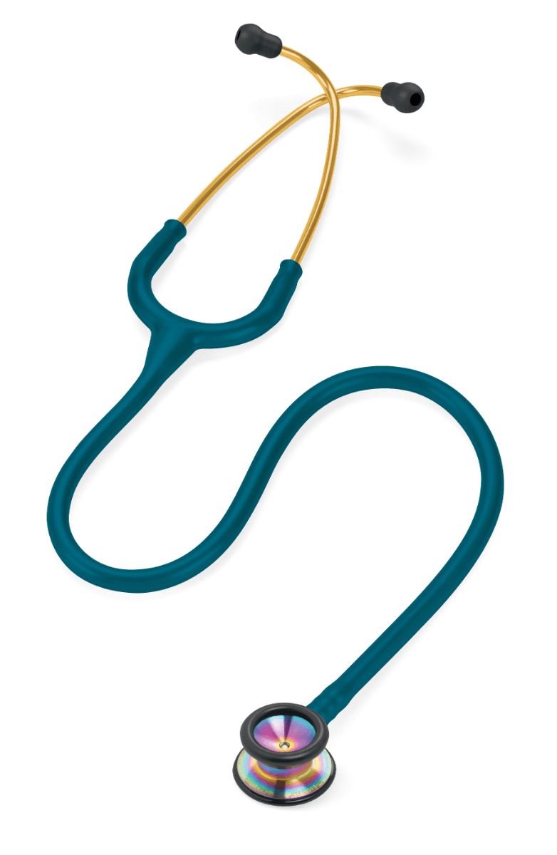 Littmann Paediatric Classic II - Rainbow Finish Chestpiece, Sunshine Yellow Eartubes, Caribbean Blue Tube