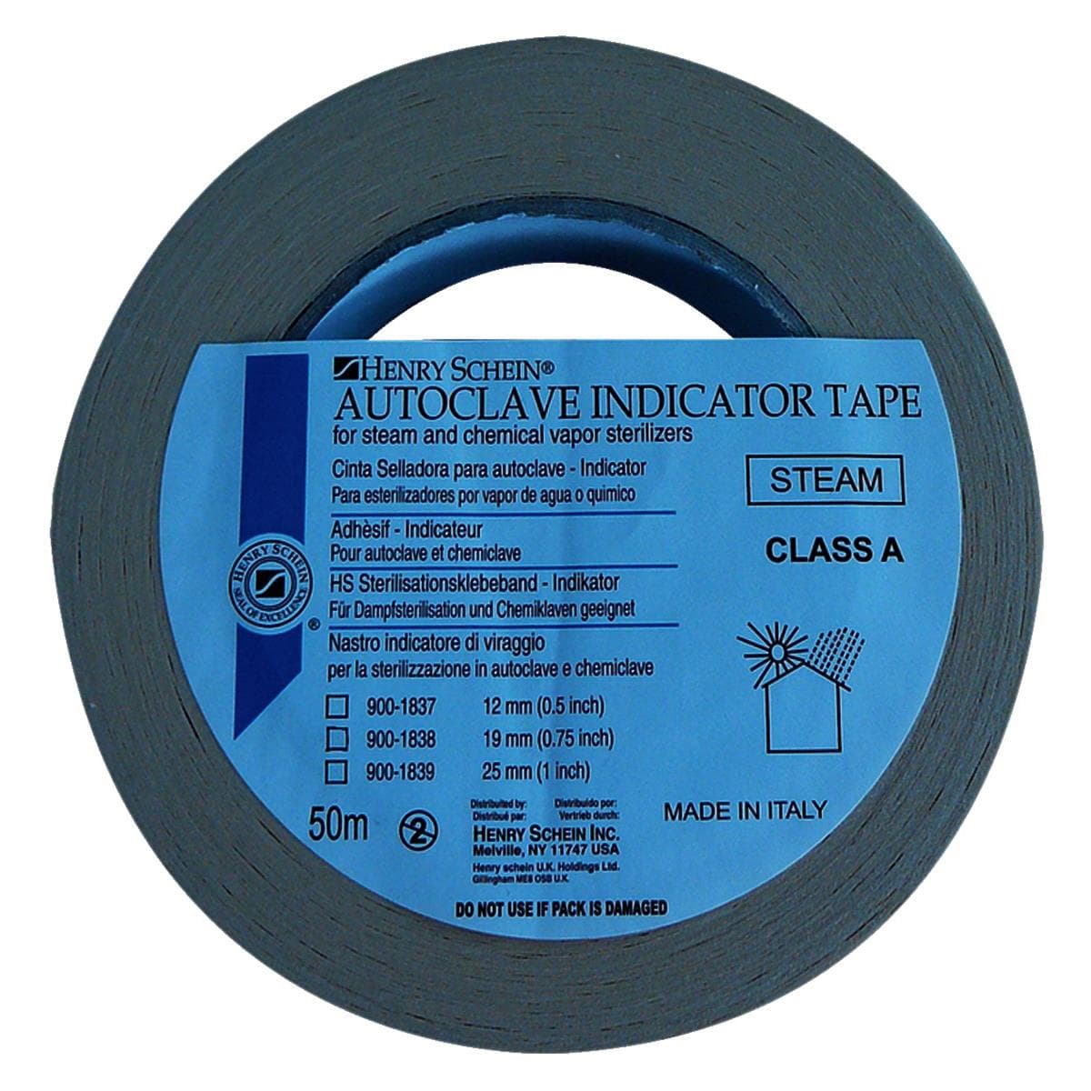 Dry Heat Sterilization Indicator Tape with Steam Indicator - 19mm x 50m