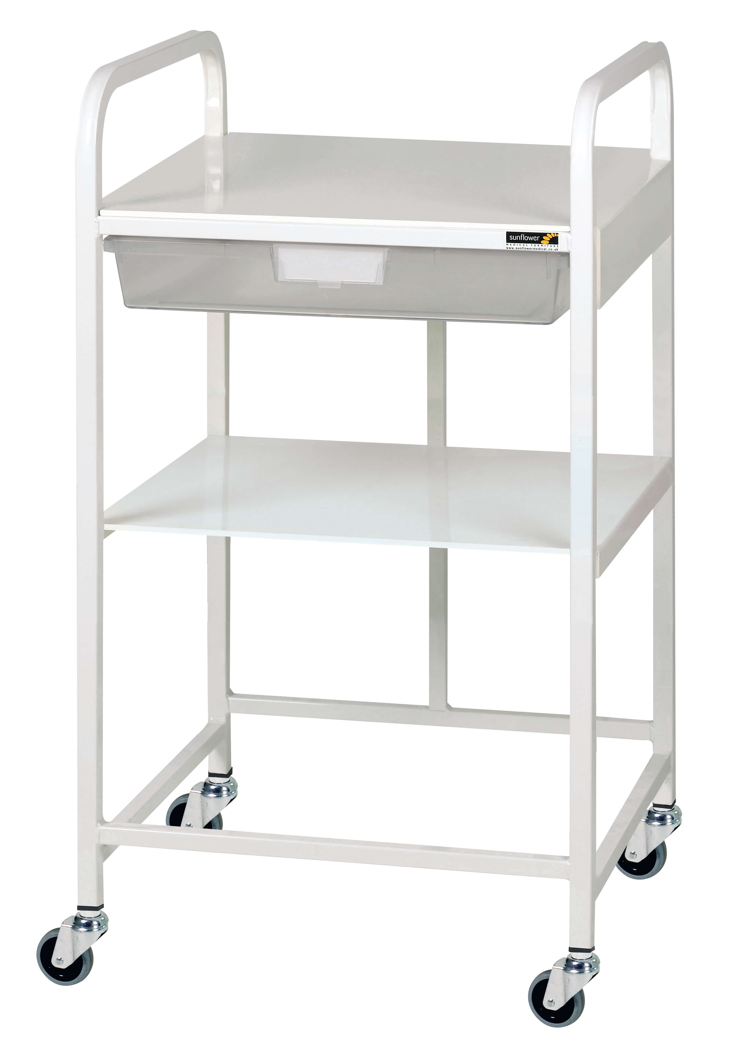 VISTA 10 Trolley - 1 Clear Tray and 1 Shelf