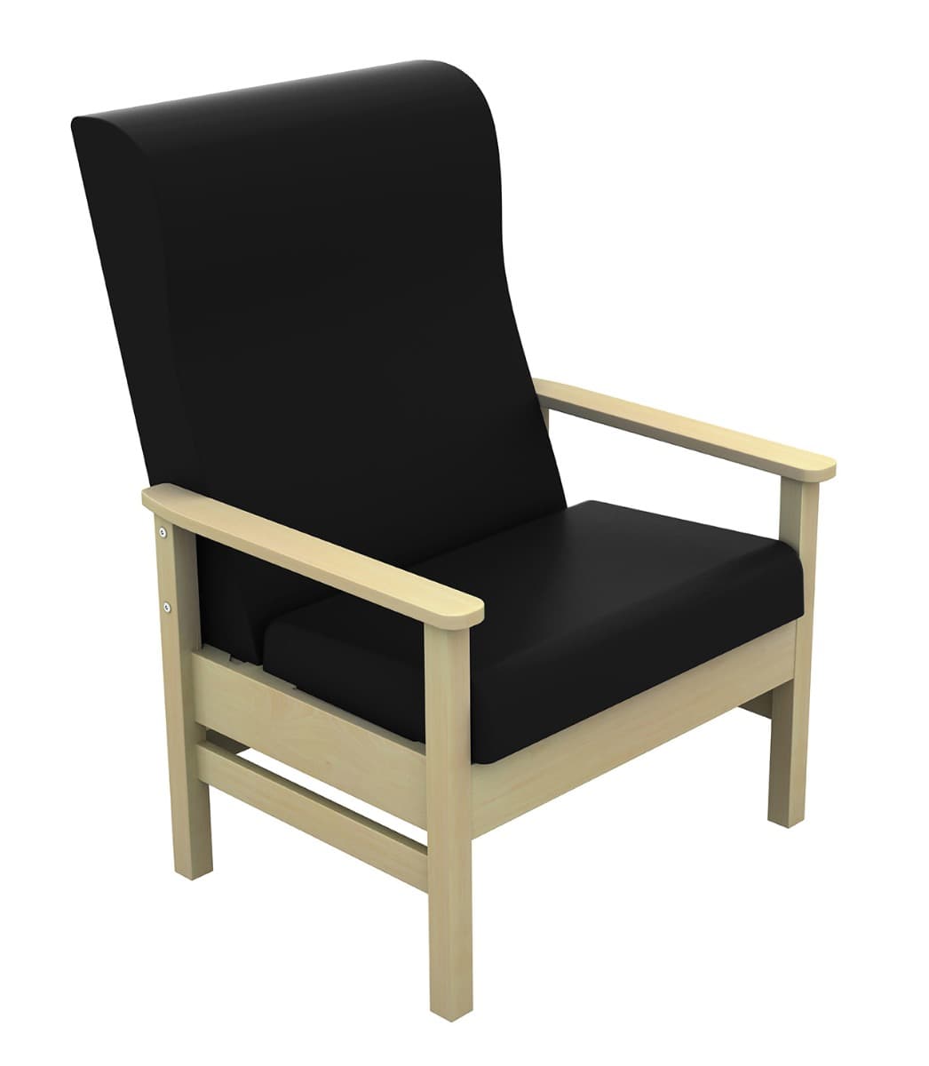 Atlas High Back 40st Bariatric Arm Chair - Black