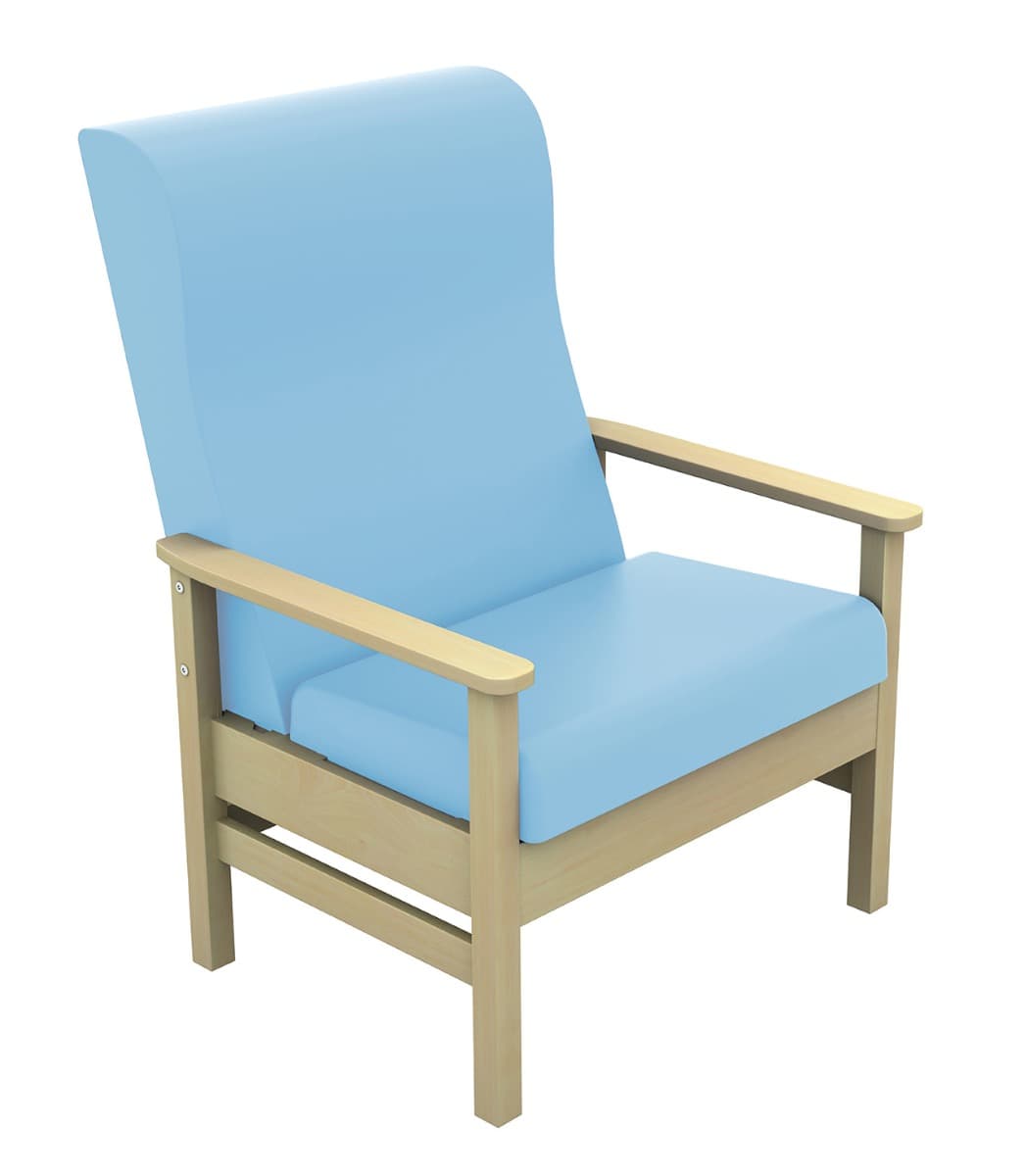 Atlas High Back 40st Bariatric Arm Chair - Cool Blue#