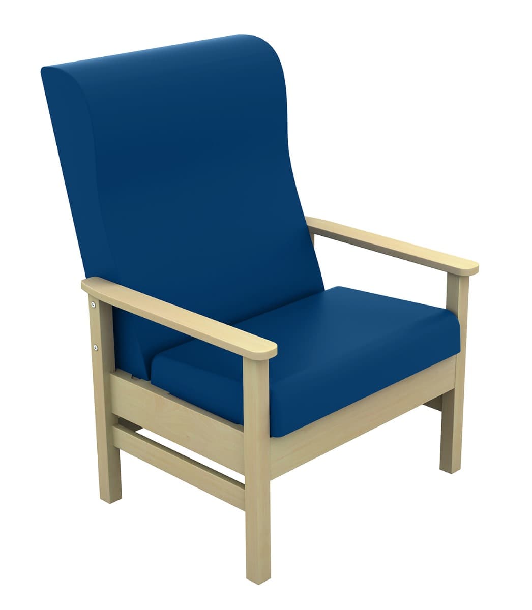 Atlas High Back 40st Bariatric Arm Chair - Blueberry