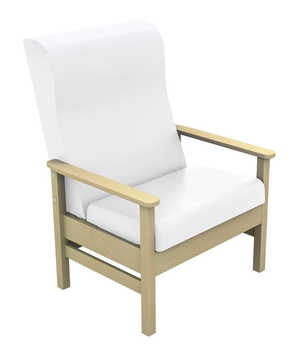 Atlas High Back 40st Bariatric Arm Chair - Snow White