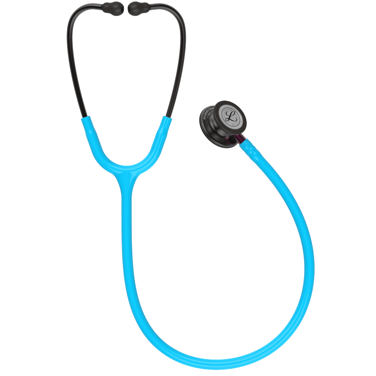Littmann Classic III Stethoscope - Smoke Edition, Turquoise Tube, Pink Stem