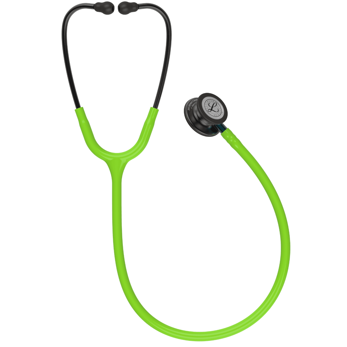 Littmann Classic III Stethoscope - Smoke Edition, Lime Green Tube, Blue Stem