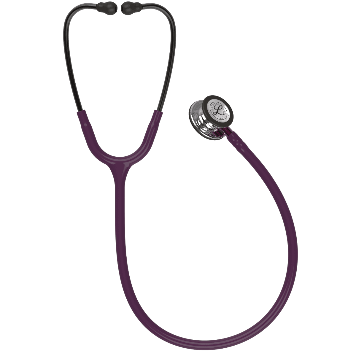Littmann Classic III Stethoscope - Mirror Chestpiece, Plum Tube, Pink Stem and Smoke Headset