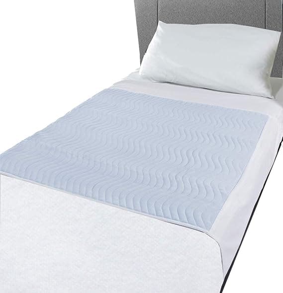 MG Bed Pad with Tucks - 85 x 90cm - Blue