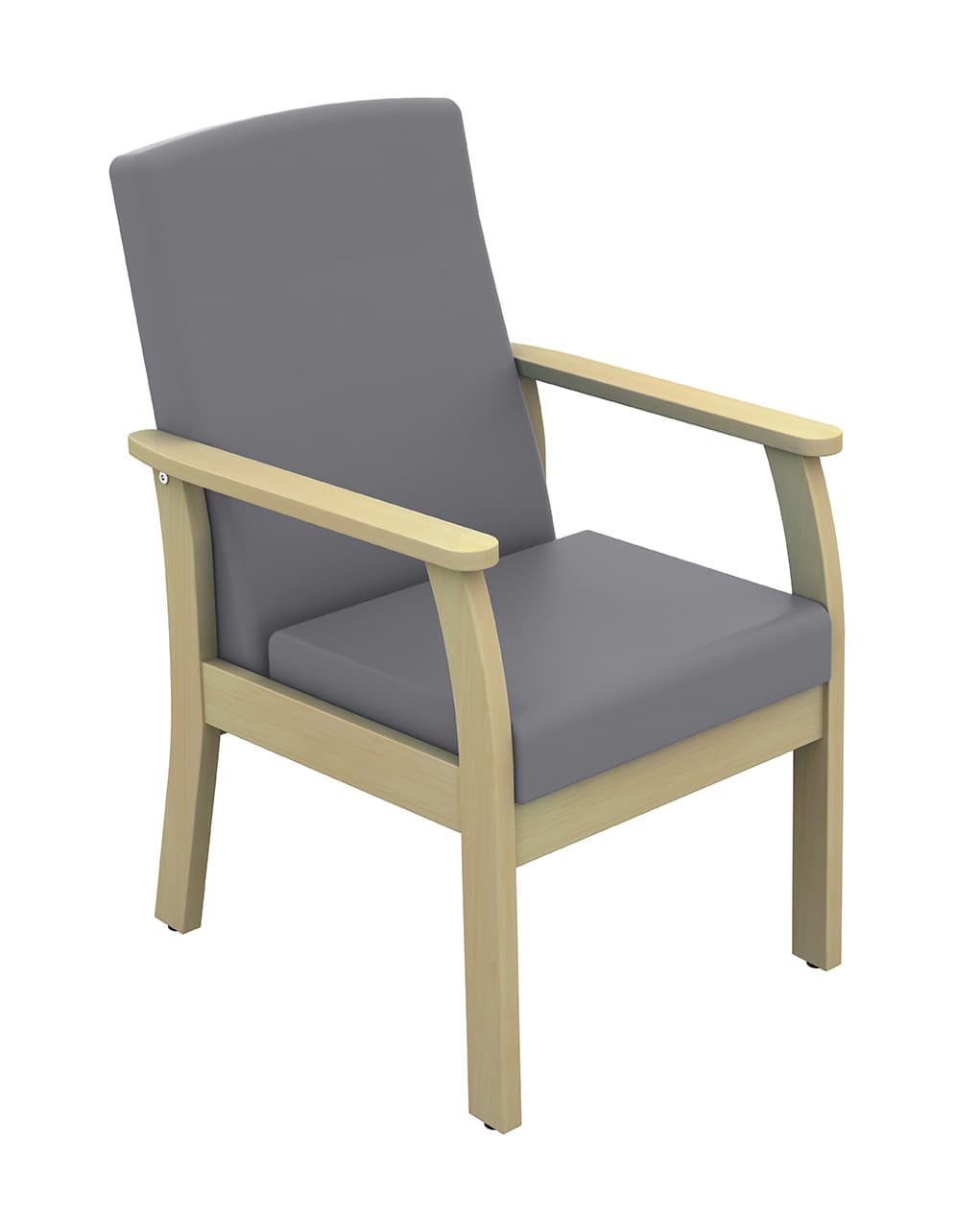 Atlas Patient Low Back Arm Chair (Vinyl) Grey