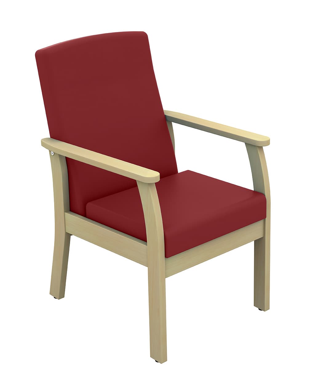Atlas Patient Low Back Arm Chair (Vinyl) Red Wine