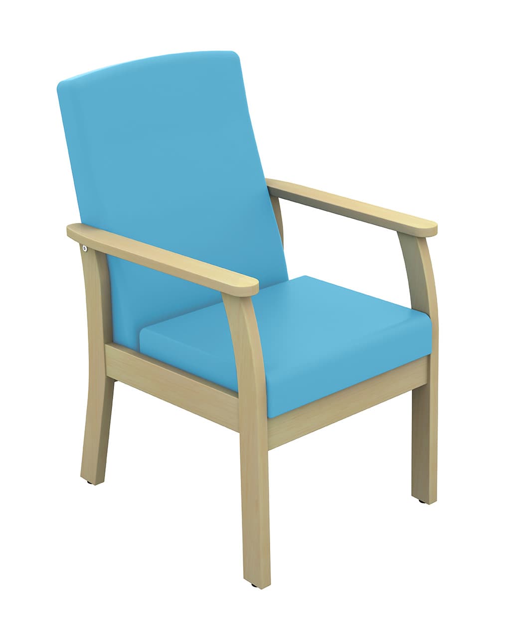 Atlas Patient Low Back Arm Chair (Vinyl) Sky Blue