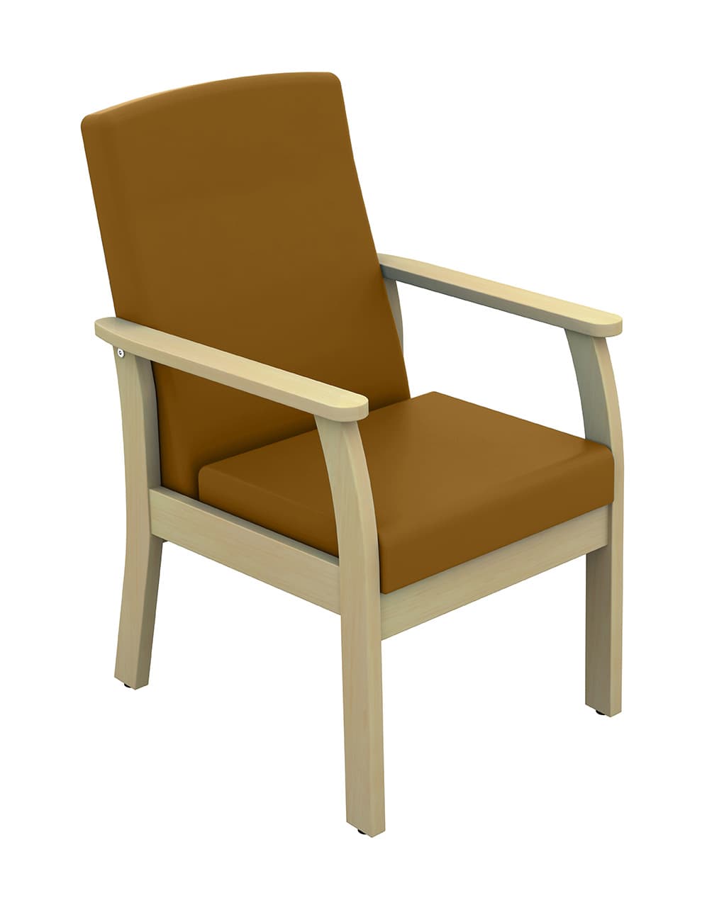 Atlas Patient Low Back Arm Chair (Vinyl) Walnut