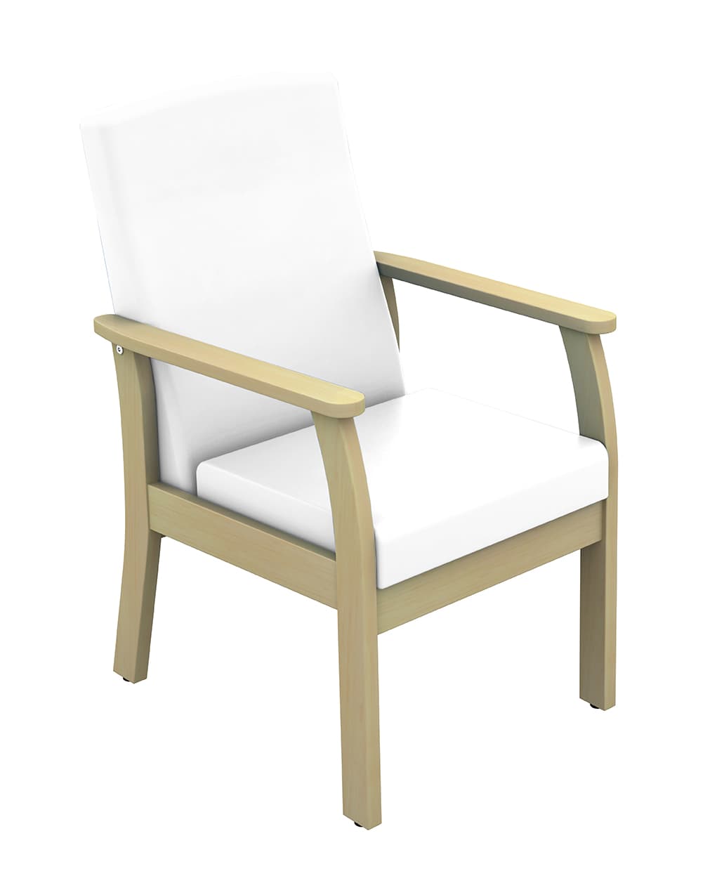 Atlas Patient Low Back Arm Chair (Vinyl) White