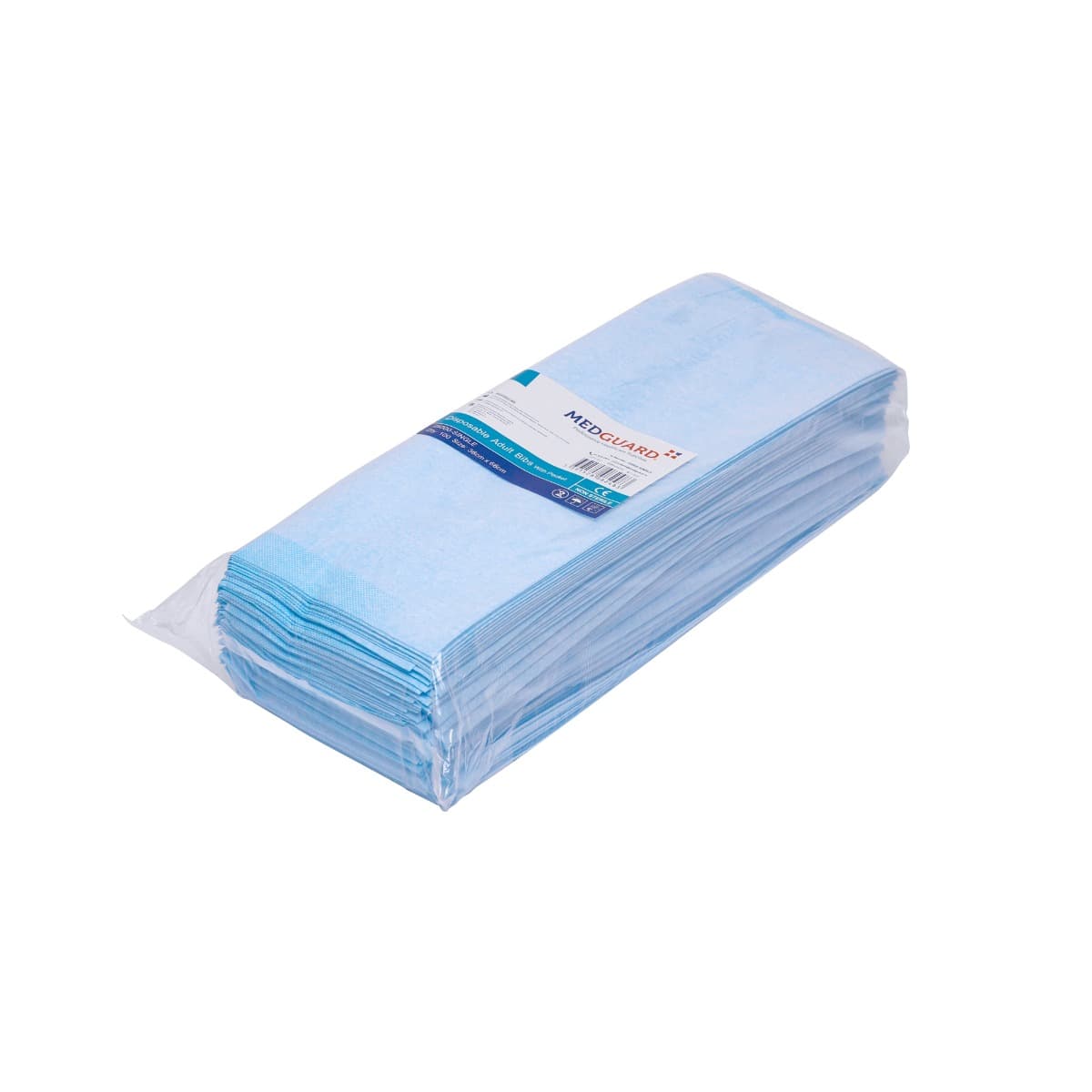 CASE Disposable Adult Bib with Pocket (5 x 100)