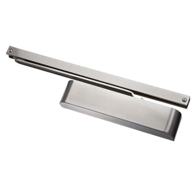 Exidor Hold Open/Swing Free E-Mag Door Closer - Round Cover - Stainless Steel