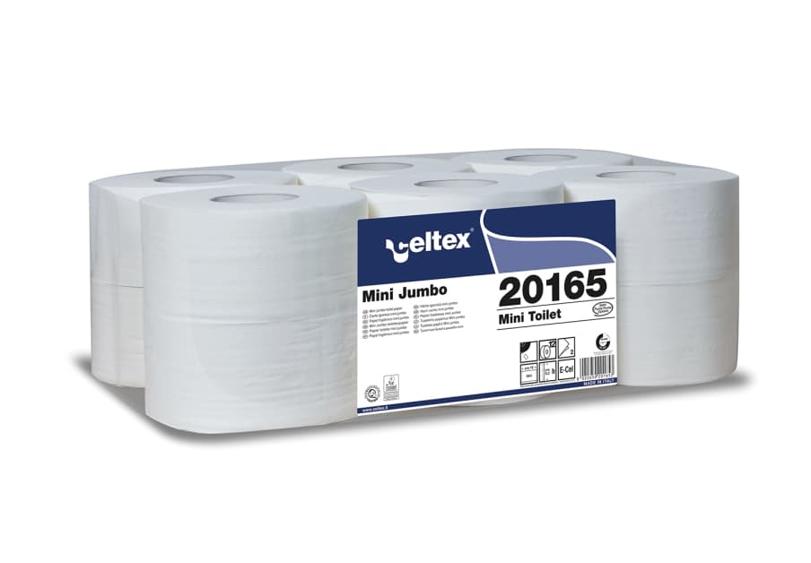 Pure Cellulose Mini Jumbo Toilet Roll (12)
