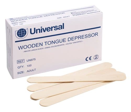 Non Sterile Wooden Tongue Depressors (100)