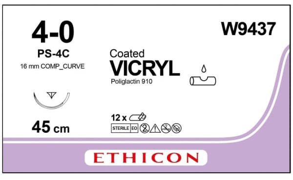 Vicryl Undyed 4/0 45cm (12)
