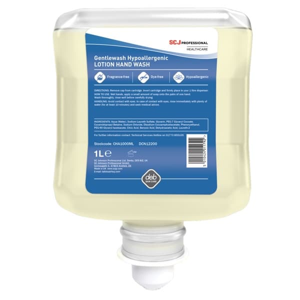Cutan Gentle Hypoallergenic Hand Wash Soap (6 x 1 Litre)
