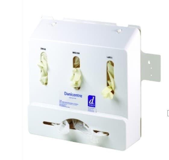 Danicentre Glove and Apron Dispenser with Backplate