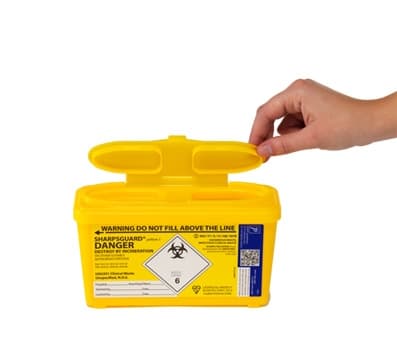 Daniels Sharpsguard Yellow Container 1L Daniels Sharpsguard Yellow Container 1L