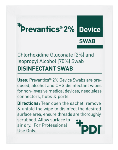 Prevantics PDI 2% CHG & Alcohol Device Wipe Prevantics PDI 2% CHG & Alcohol Device Wipe