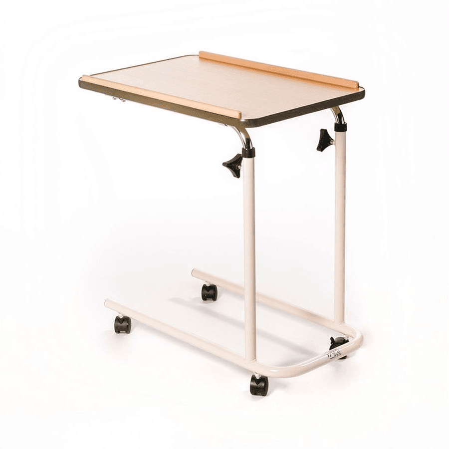 Over Bed Table with Split Legs and Castors - Oak Over Bed Table with Split Legs and Castors - Oak