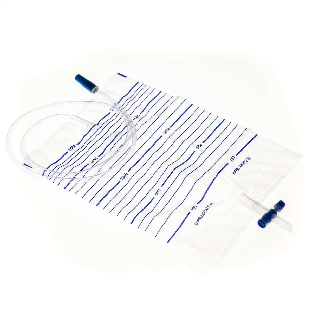 Adult Urine Bag 2L with T-Tap Valve and 0.9 Metre Tubing (10)