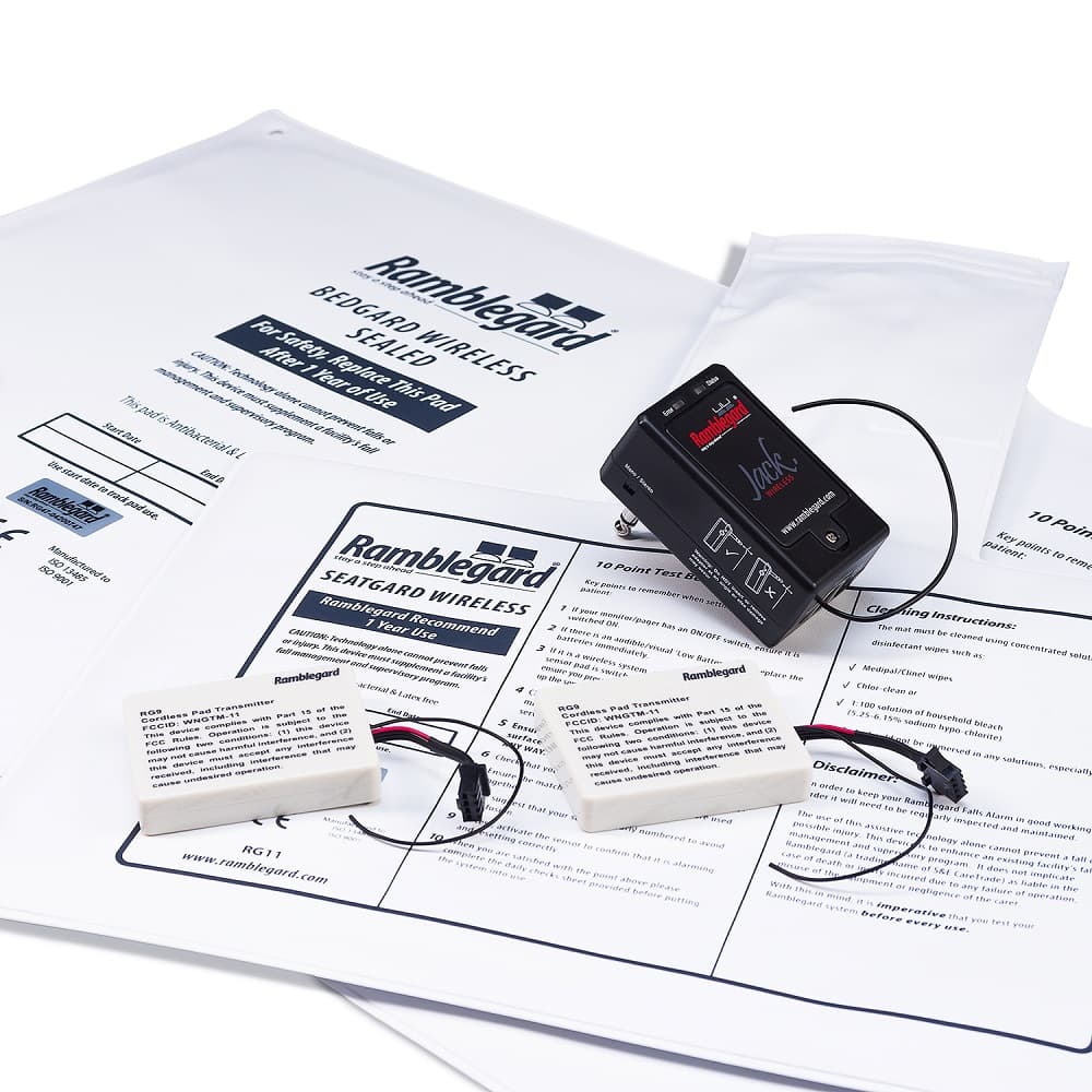 Wireless Bedmat / Chairmat with 2 Transmitter and Wireless Jack set up for Stereo 6.35 - Code: R13-0005 Wireless Bedmat / Chairmat with 2 Transmitter and Wireless Jack set up for Stereo 6.35 - Code: R13-0005