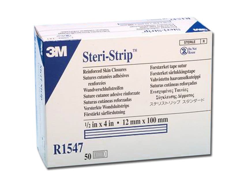 Steri Strips Reinforced Skin Closures 12mm x 100mm (50 env x (6) Strips)