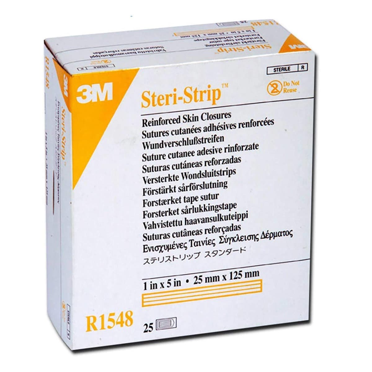 Steri Strips Reinforced Skin Closures 25mm x 125mm (25 env (4) Strips)
