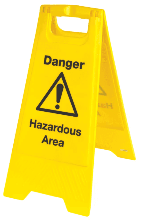 A Frame Danger Hazardous Area Safety Sign
