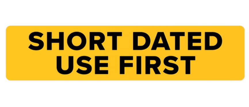 Short Dated Use First Medication Label