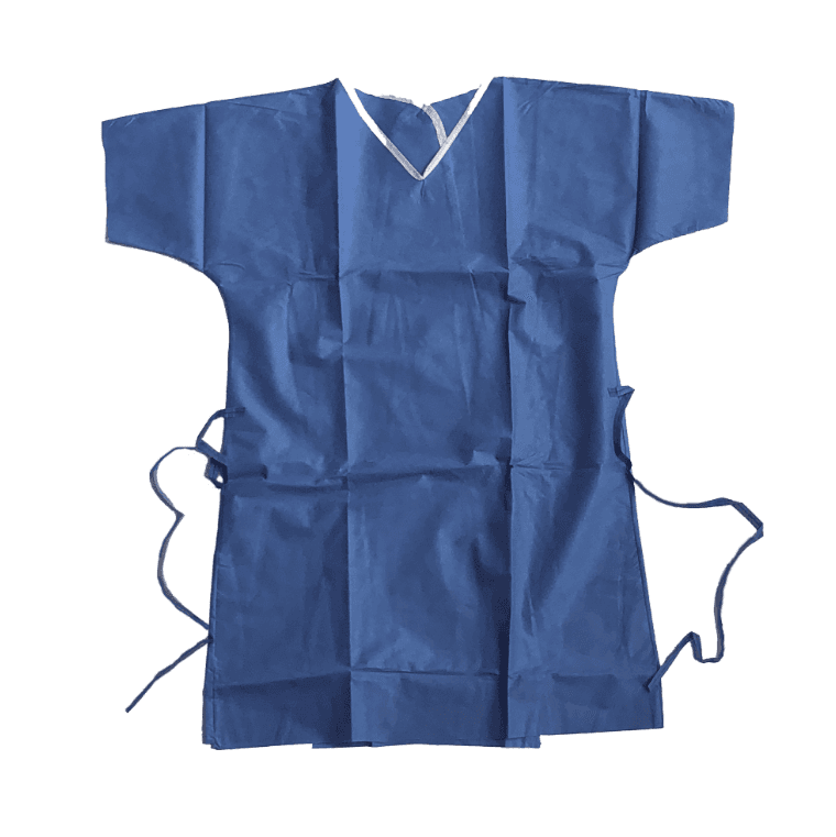 365 SMS Light Patient Ward Disposable Gown with Hook & Loop Fastening - Large (50)