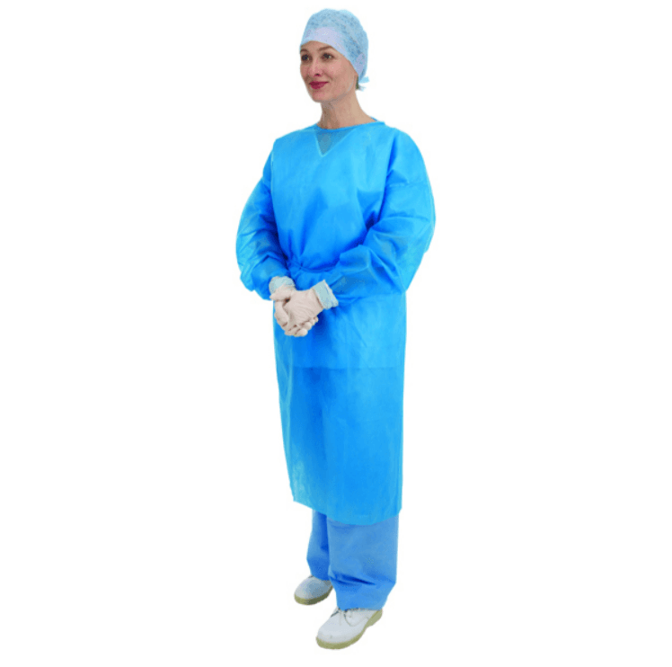Premier Blue Long Sleeve Non-woven Gowns (50)