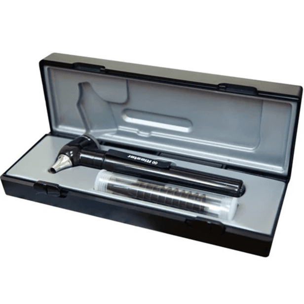 e-scope® F.O. Otoscope, LED 3.7 Volt, Black in Case