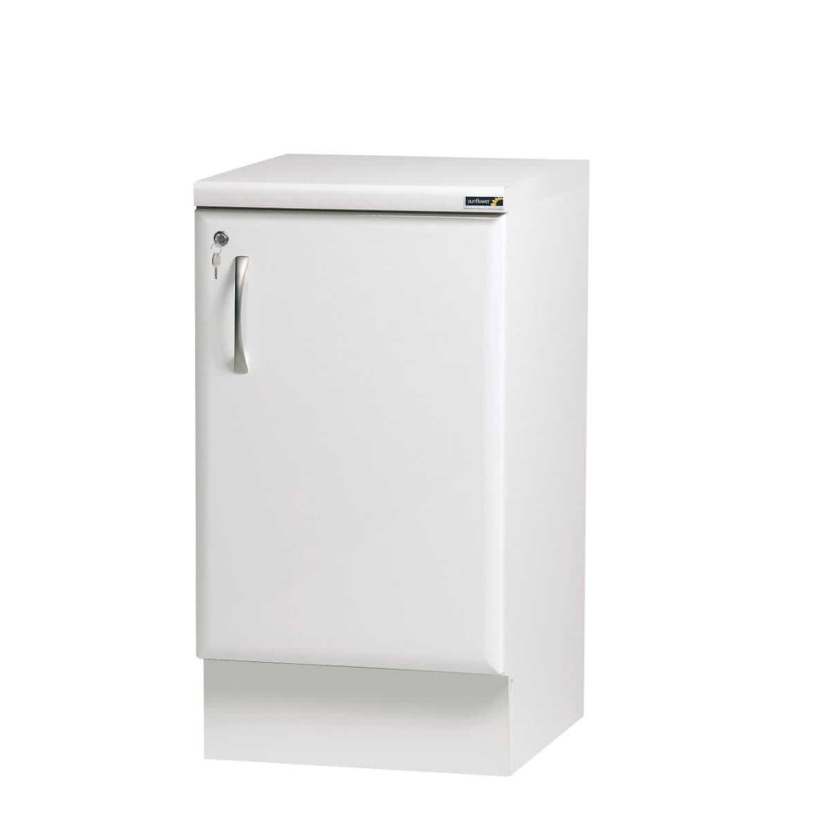 50cm Locking Base Cabinet - White Finish