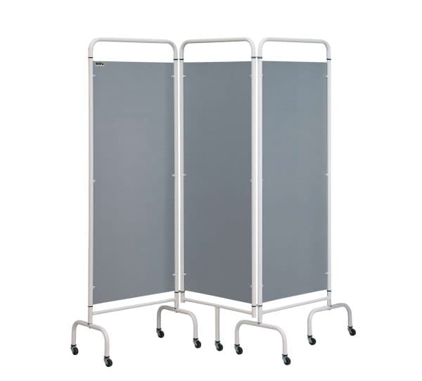 3 Panel Mobile Wing Screen - Solid Panel - Grey
