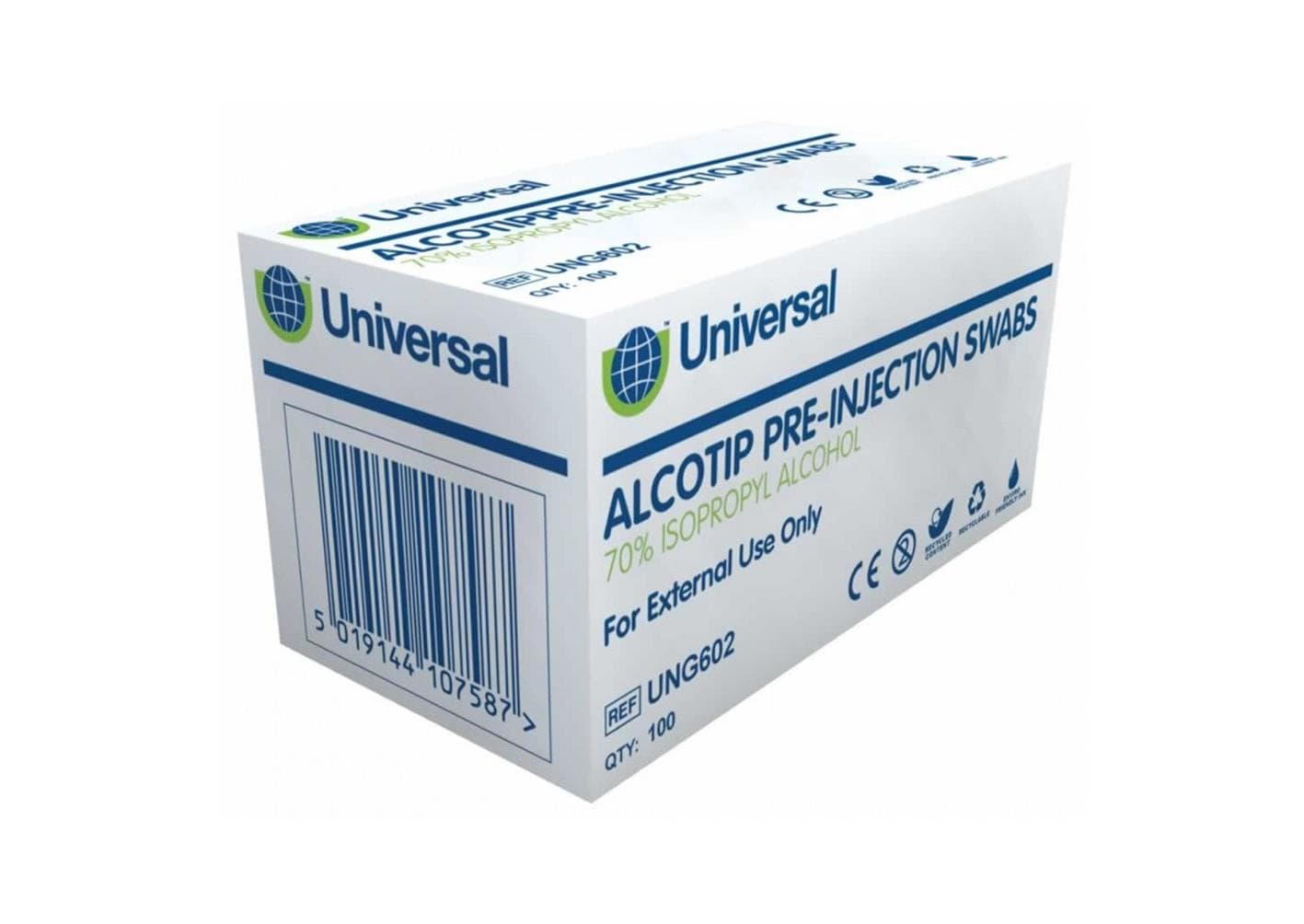 Alcotip Pre-Injection Swabs - Non Sterile Prep Pads (100)